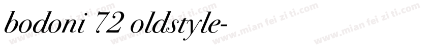 bodoni 72 oldstyle字体转换